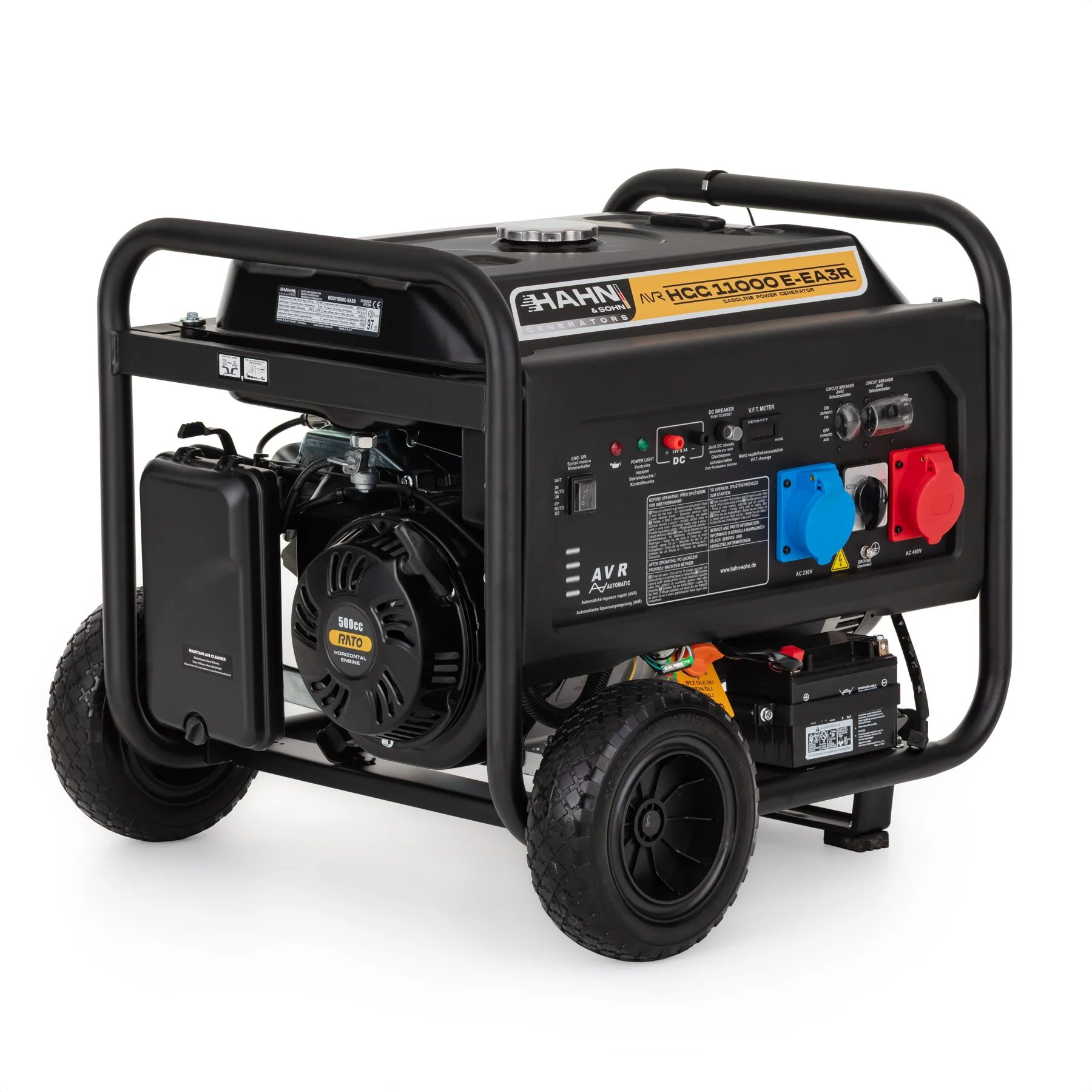 Benzínový generátor Hahn & Sohn HGG11000E-EA3R 5-ročná záruka