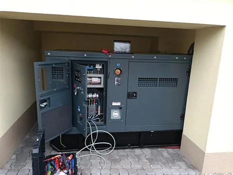 Backup generator for food operations with high demands on continuous operation