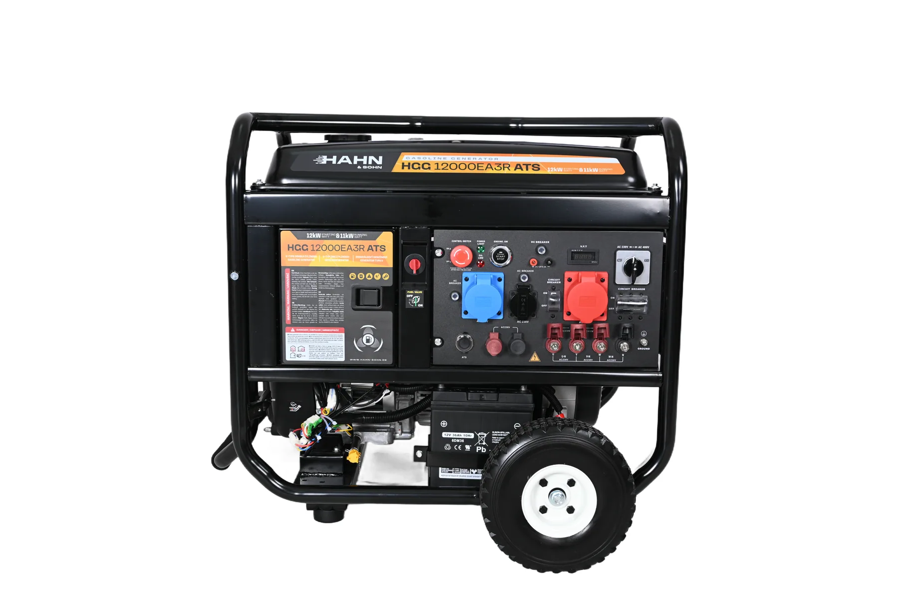 Benzin-Stromaggregat Hahn & Sohn HGG 12000EA3R ATS, 12 kW, 230/400 V