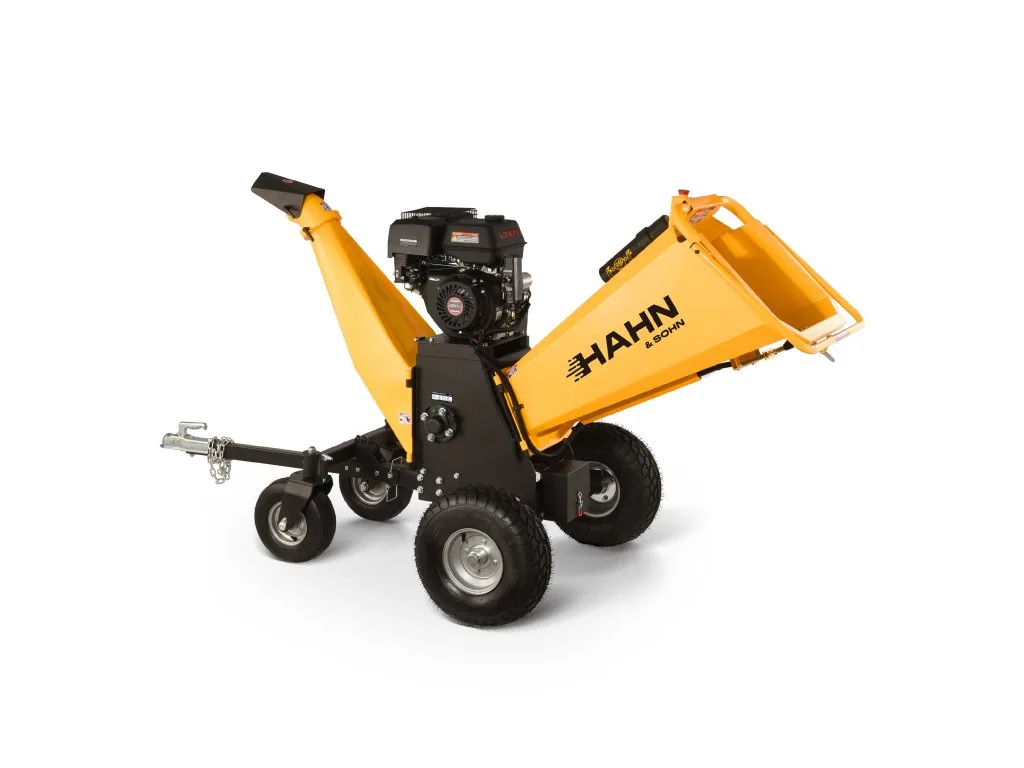 Profesionální benzínový štěpkovač Hahn & Sohn HDV04APRO-E s hydraulickým podáváním a elektrickým startem
