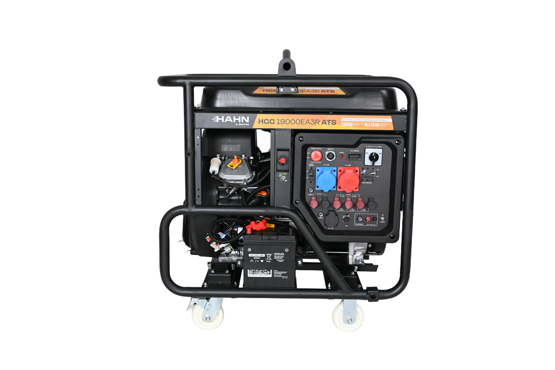 Benzin-Stromaggregat Hahn & Sohn HGG 19000EA3R ATS, 19 kW, 230/400 V